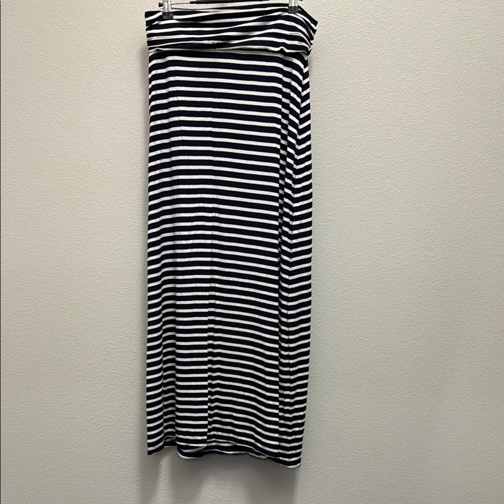 J Crew Striped Black and White Women's Maxi Skirt